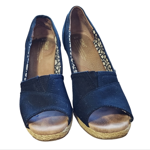 TOMS Women's Classic Espadrille Wedge Sandal, Size 8W - Picture 3 of 11